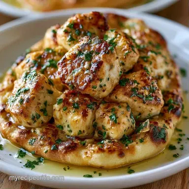 Crispy Tuscan Garlic Chicken Flatbread Recipe Card
