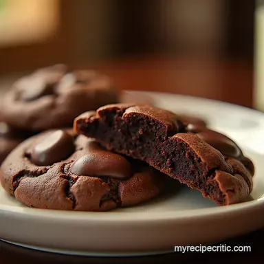The Ultimate Chewy Double Chocolate Chip Cookies Recipe Recipe Card