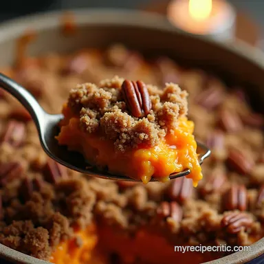 Best Southern Sweet Potato Casserole Recipe with Pecan Topping Recipe Card