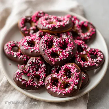 Chocolate Dipped Valentine Pretzels in 10 Minutes