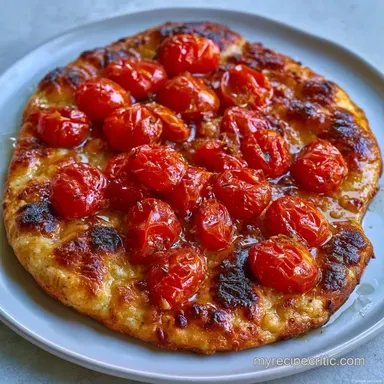 Vegan Cherry Tomato Flatbread: No-Yeast Recipe Card