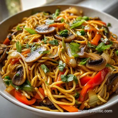 Vegetable Lo Mein in 20 Minutes: Silky Noodles Recipe Card