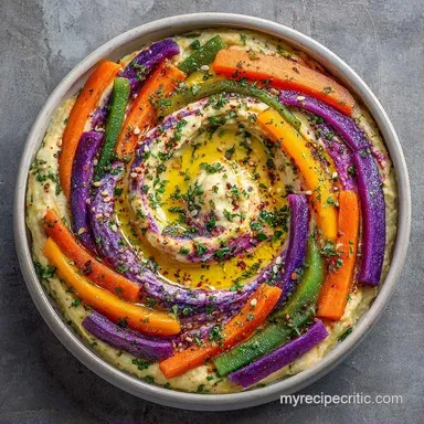 Vegetable Sticks With Hummus in 10 Mins Recipe Card