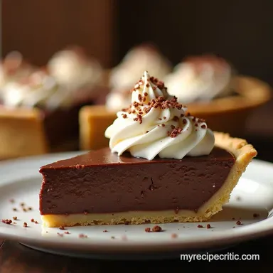Best Homemade Chocolate Cream Pie Recipe Velvety Rich Recipe Card