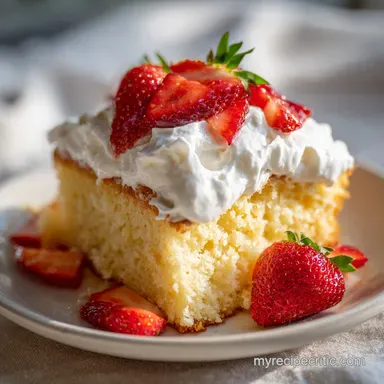 Tres Leches Cake Recipe for 12 Servings Recipe Card