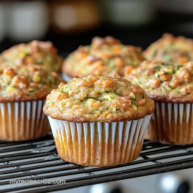 WakeUp Carrot Zucchini Muffins Easy Healthy Treat Recipe Card