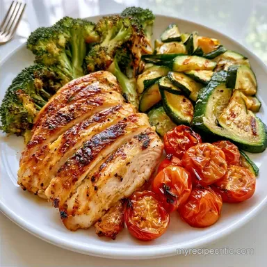 Lemon Garlic Chicken Veggies for 4