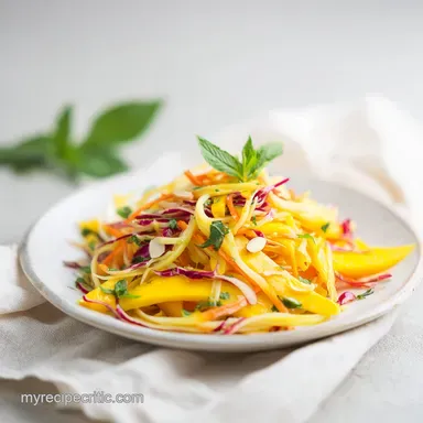 Thai Mango Salad for 4 Servings with Fresh Crunchy Vegetables