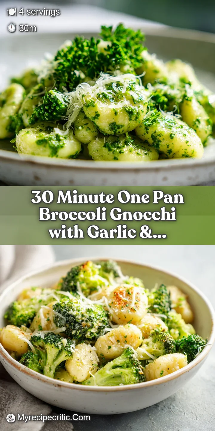 Close-up of tender gnocchi and bright green broccoli, glistening with sauce, promising a quick and flavorful weeknight meal.