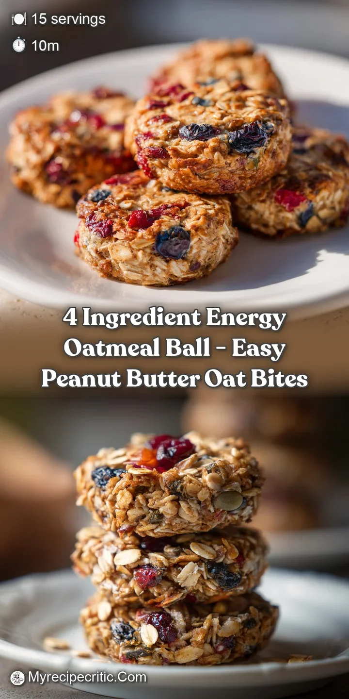 Close-up of an oatmeal ball, showing chunky textures of oats, seeds, and other ingredients. Appealing and wholesome lookin...