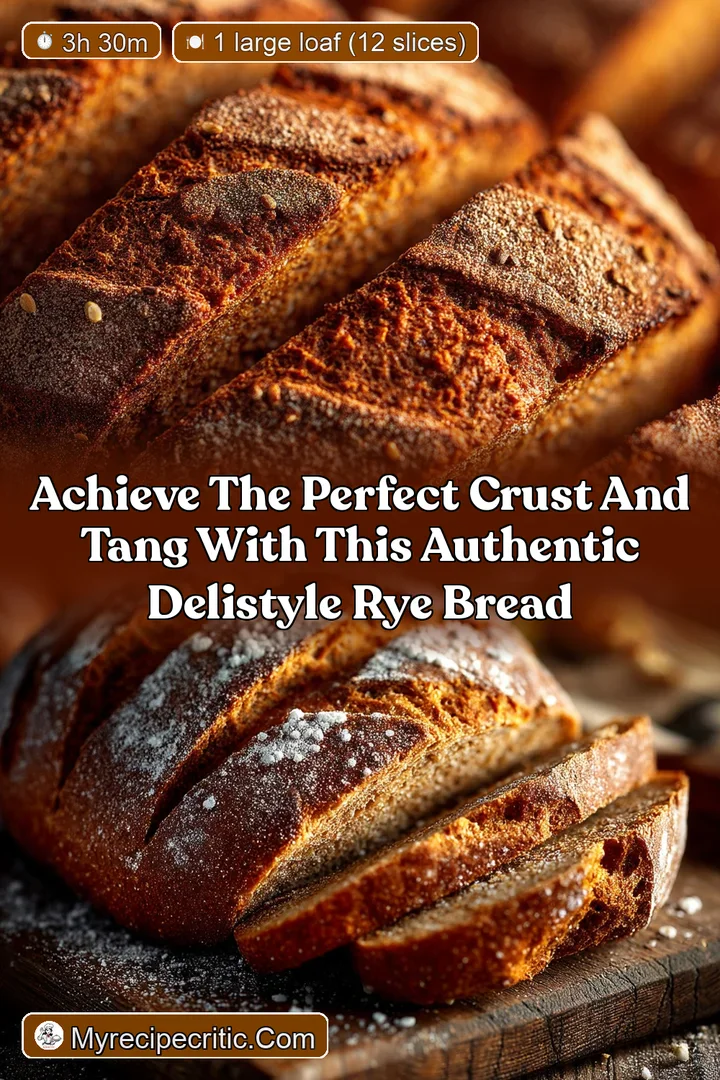 Achieve the Perfect Crust and Tang with this Authentic DeliStyle Rye Bread