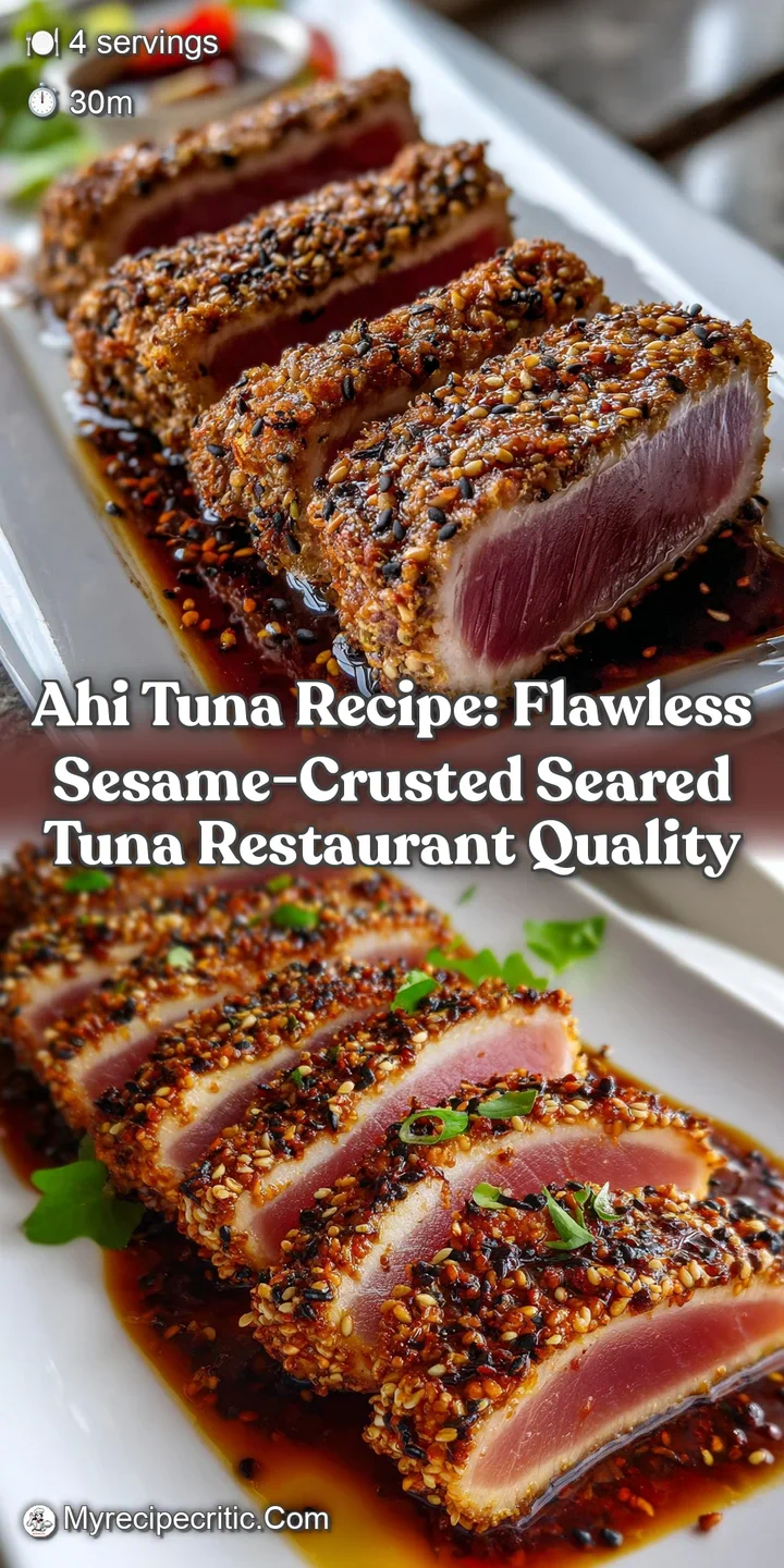 Ahi Tuna Recipe: Flawless Sesame-Crusted Seared Tuna Restaurant Quality