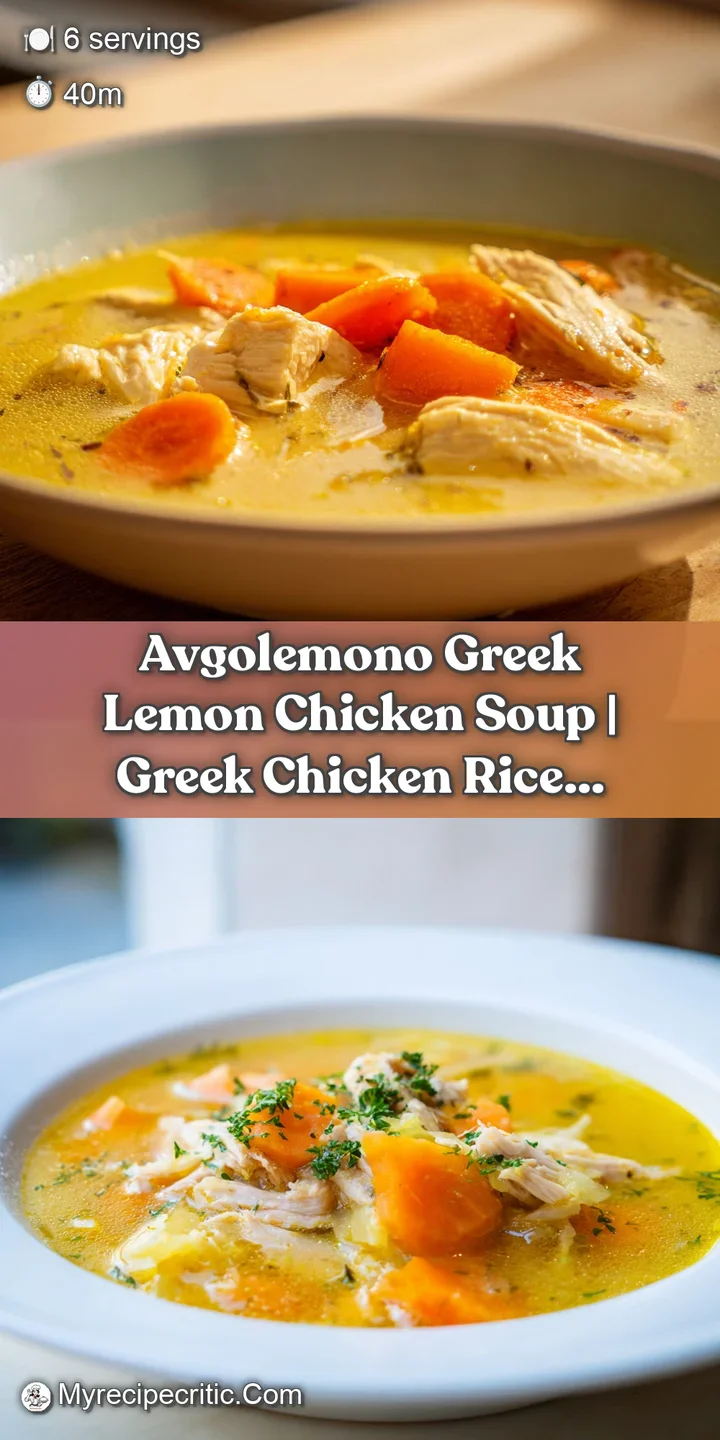 Close-up of velvety lemon broth clinging to tender shredded chicken and soft rice grains with a hint of steam.