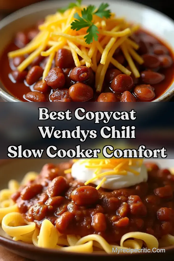 Best Copycat Wendys Chili Slow Cooker Comfort