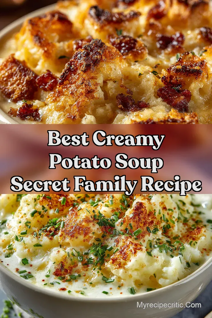 Best Creamy Potato Soup Secret Family Recipe