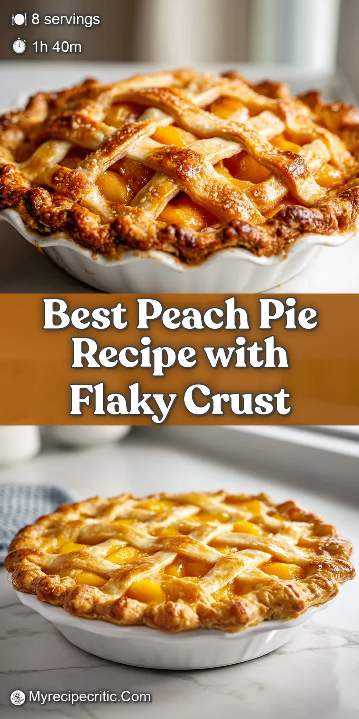 Close-up of peach pie, highlighting the caramelized crust edges and soft, sugary peaches, hints of steam rising.