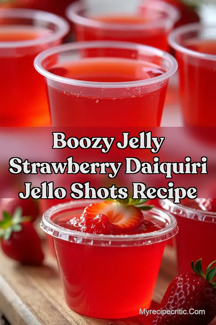 Boozy Jelly Strawberry Daiquiri Jello Shots Recipe