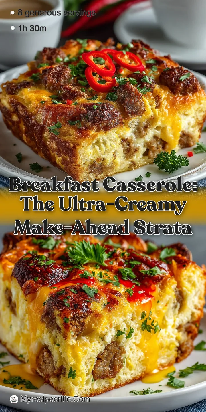Breakfast Casserole: The Ultra-Creamy Make-Ahead Strata