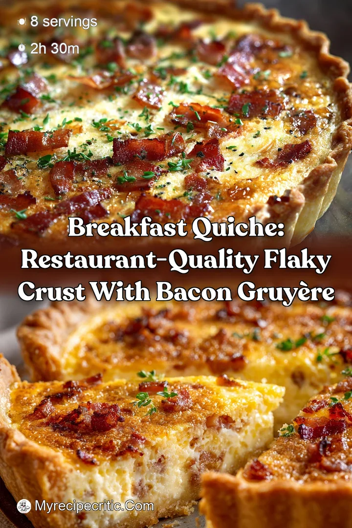 Breakfast Quiche: Restaurant-Quality Flaky Crust with Bacon Gruy&egrave;re