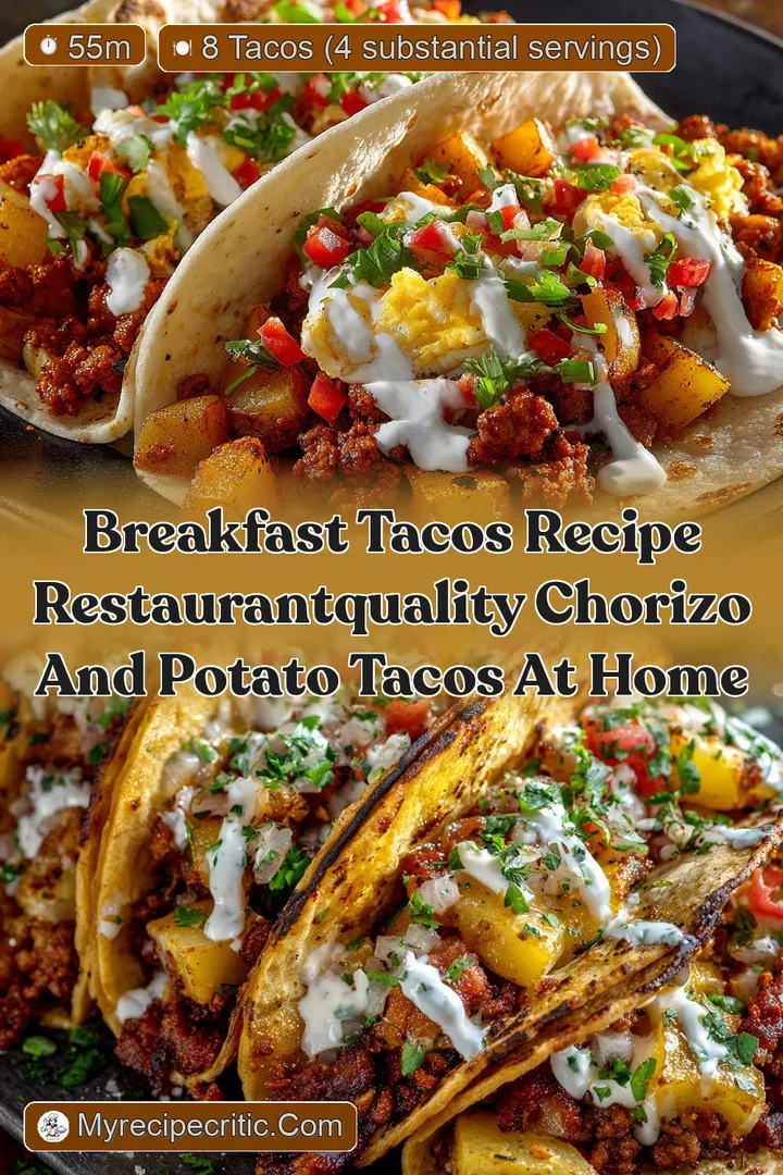 Breakfast Tacos Recipe RestaurantQuality Chorizo and Potato Tacos at Home