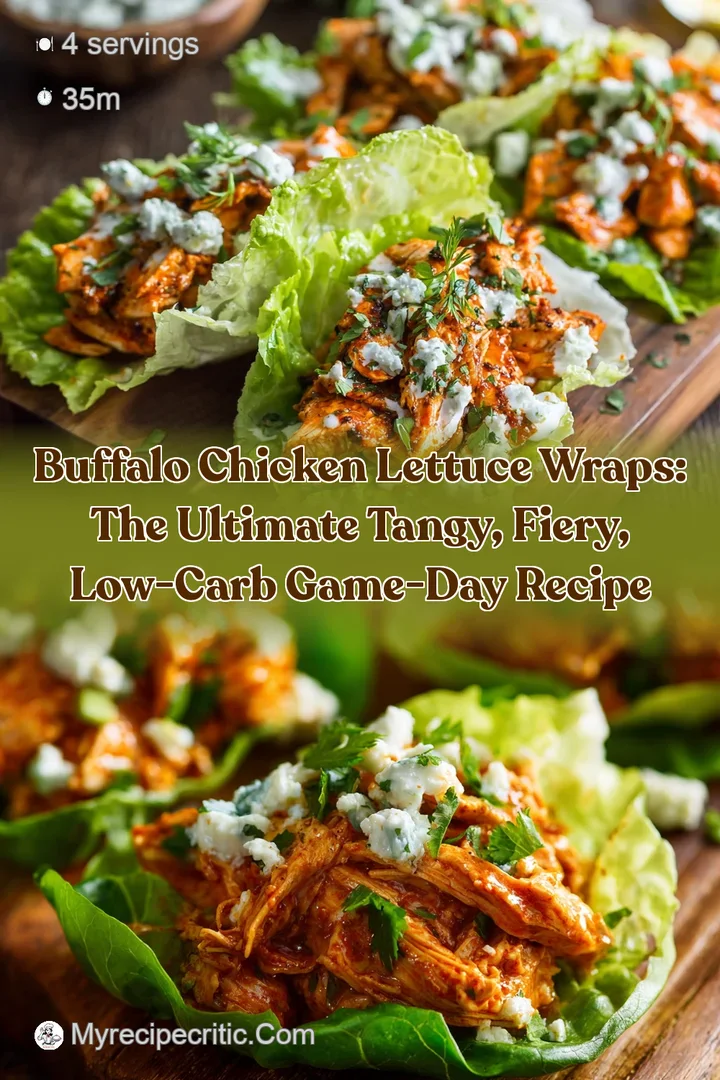 Buffalo Chicken Lettuce Wraps: The ultimate tangy fiery low-carb game-day recipe