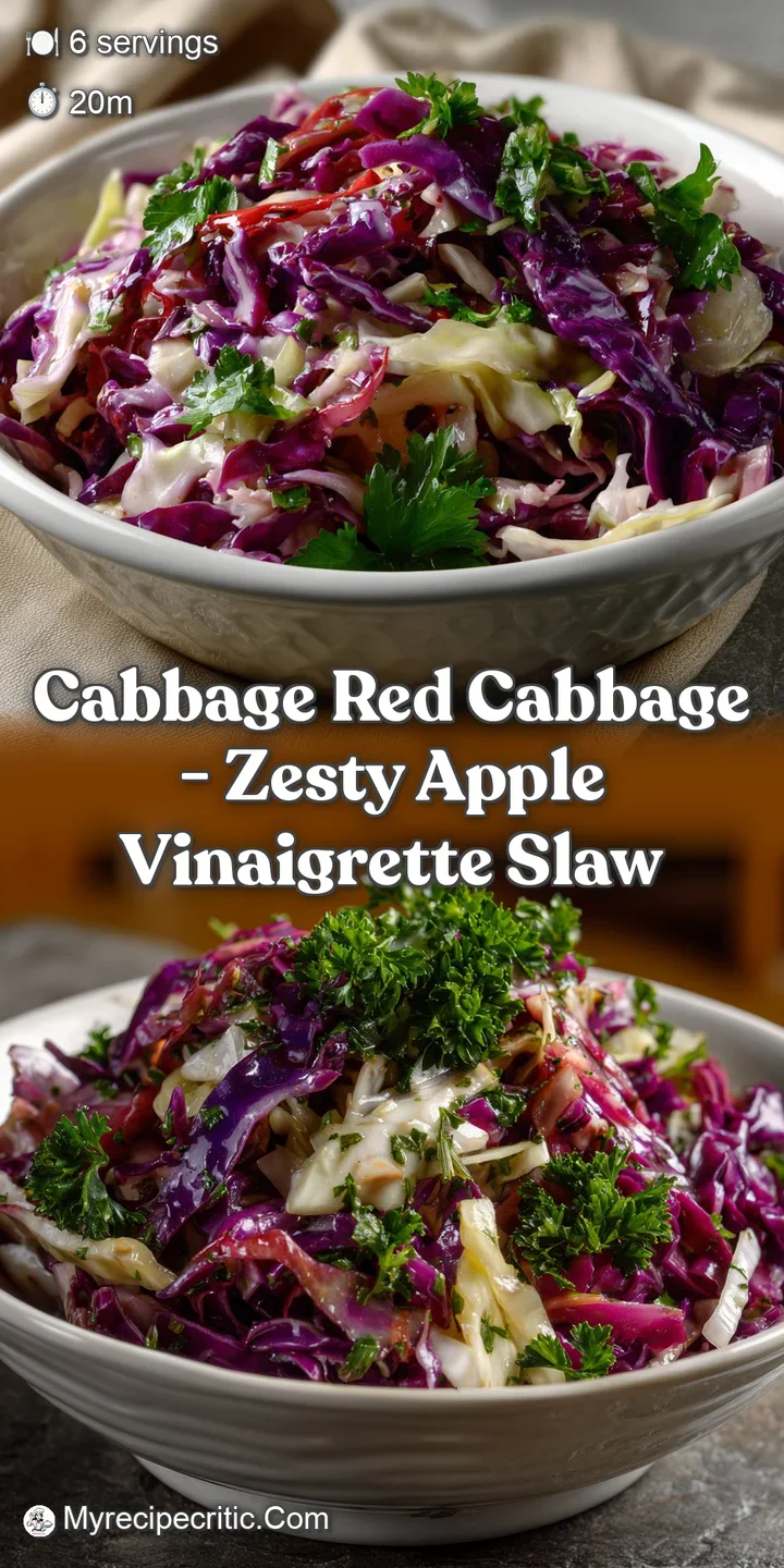 Cabbage Red Cabbage - Zesty Apple Vinaigrette Slaw