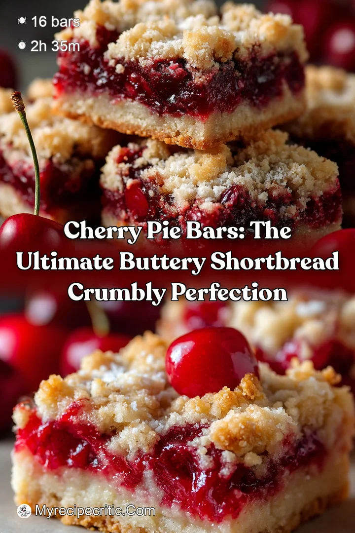 Cherry Pie Bars: The Ultimate Buttery Shortbread Crumbly Perfection