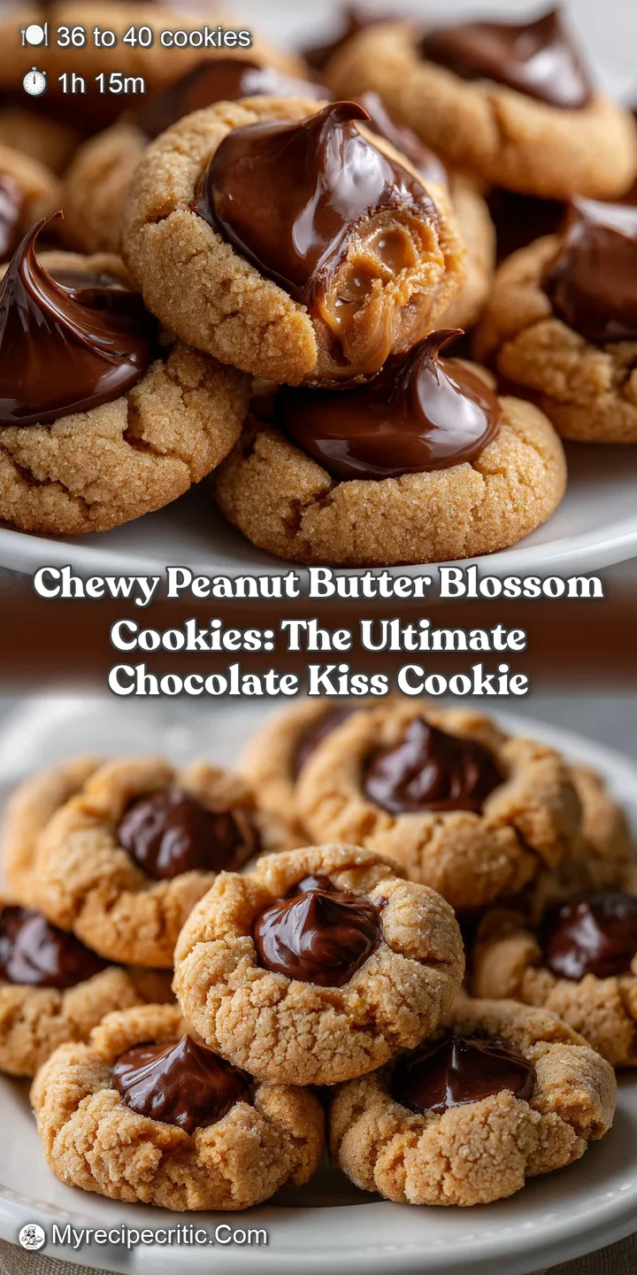 Chewy Peanut Butter Blossom Cookies: The Ultimate Chocolate Kiss Cookie