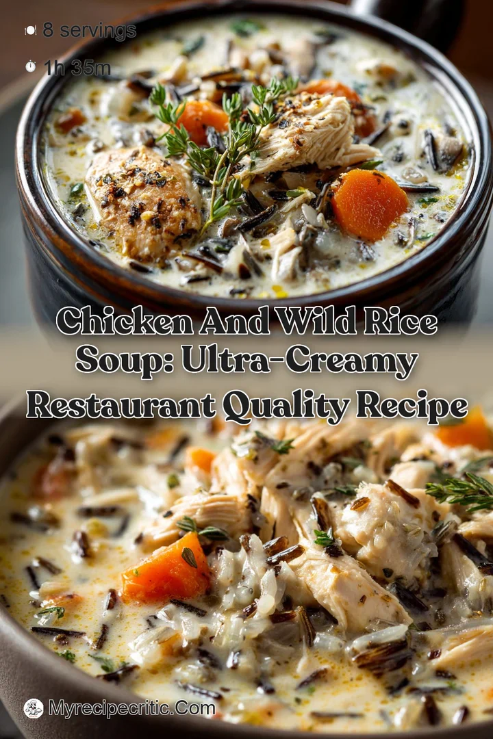 Chicken and Wild Rice Soup: Ultra-Creamy Restaurant Quality Recipe