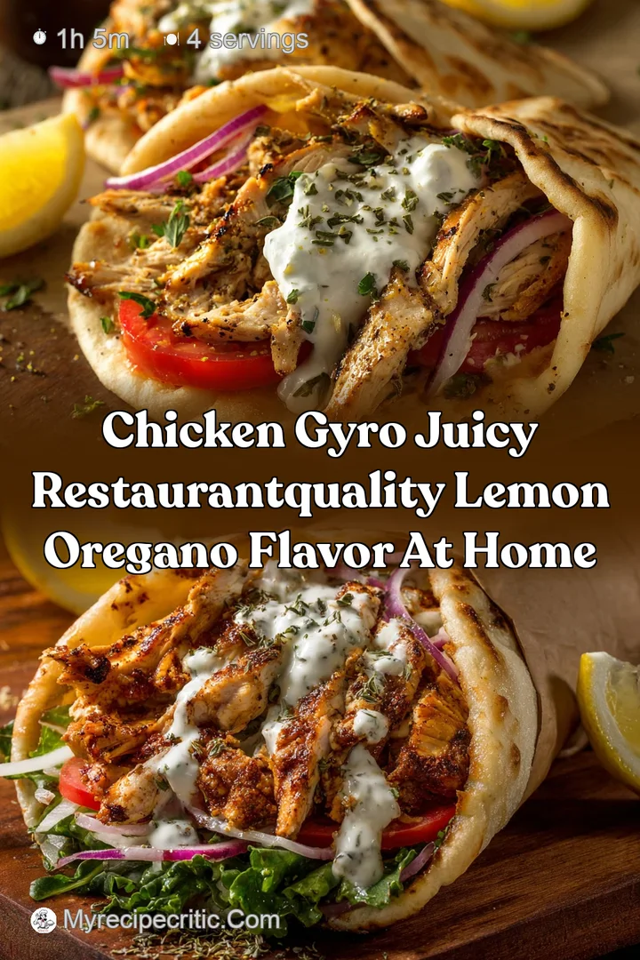 Chicken Gyro Juicy RestaurantQuality Lemon Oregano Flavor at Home