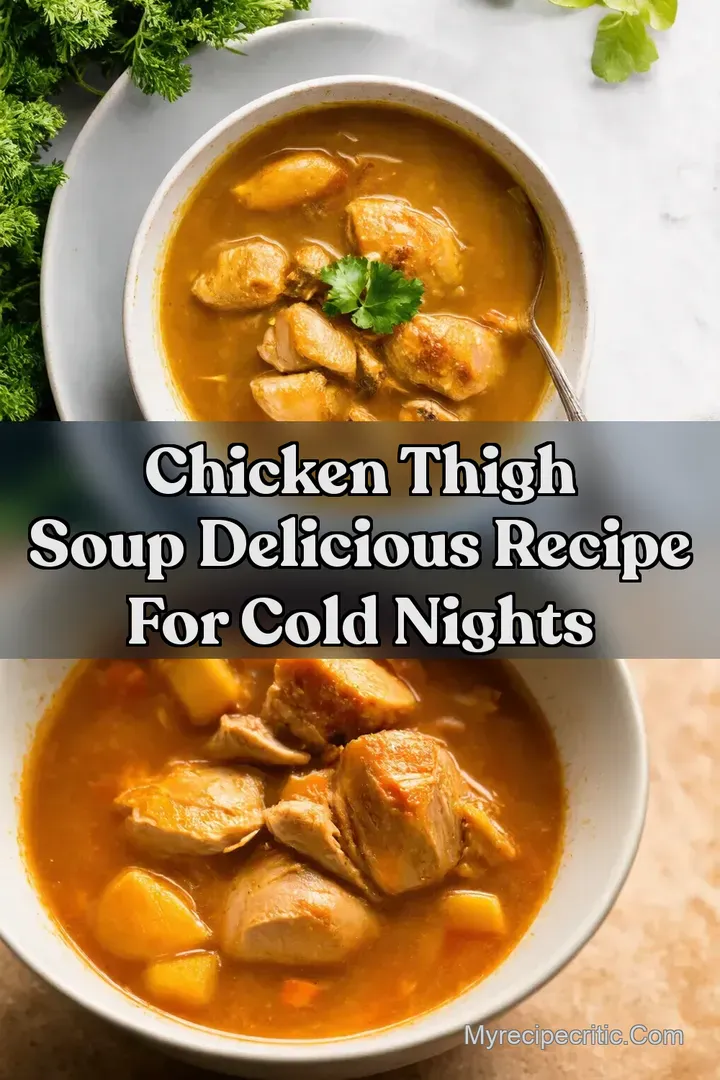 Chicken Thigh Soup Delicious Recipe For Cold Nights
