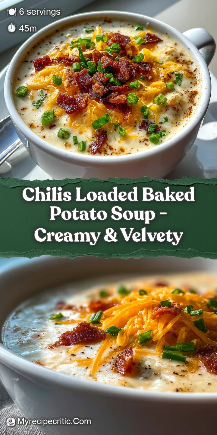 Close-up of rich potato soup; cheddar cheese stretches with a spoon, bacon bits nestled in cream. Vapor rising indicates w...