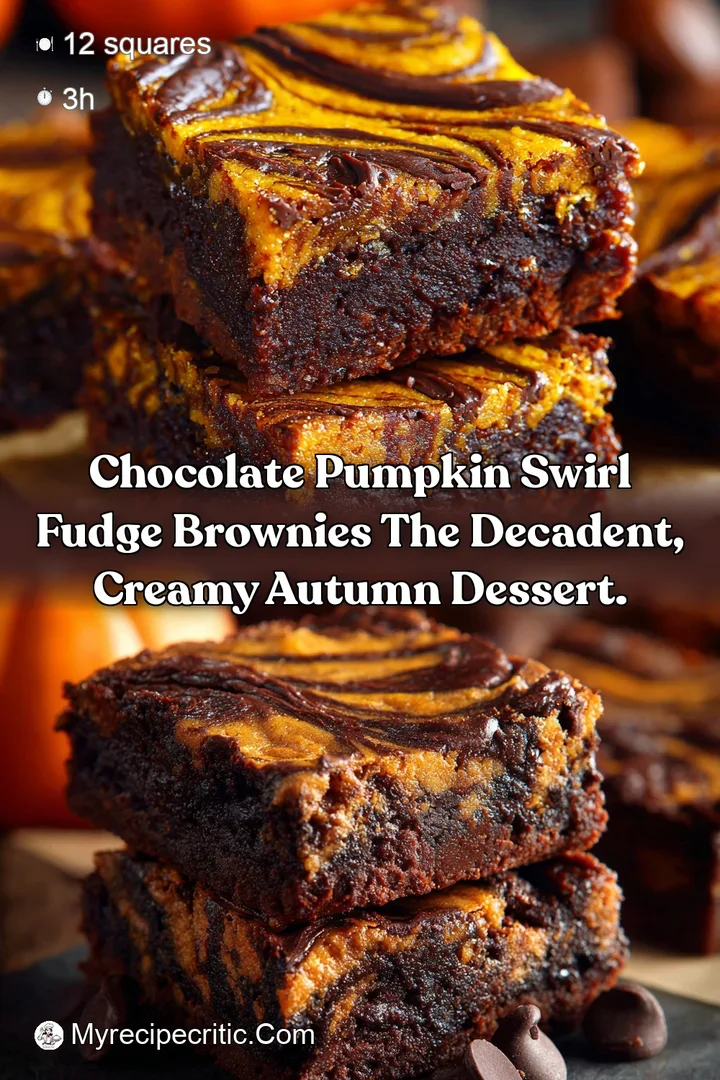 Chocolate Pumpkin Swirl Fudge Brownies The Decadent Creamy Autumn Dessert.