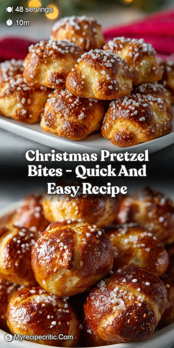 Close-up of a pretzel bite with melted chocolate & holiday sprinkles. The chocolate glistens, highlighting the crunchy pre...