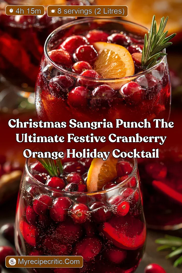 Christmas Sangria Punch The ultimate festive Cranberry Orange holiday cocktail