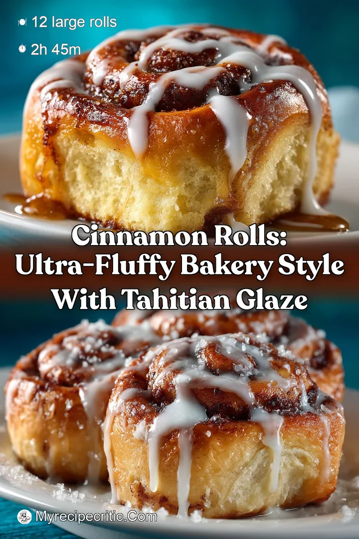 Cinnamon Rolls: Ultra-Fluffy Bakery Style with Tahitian Glaze