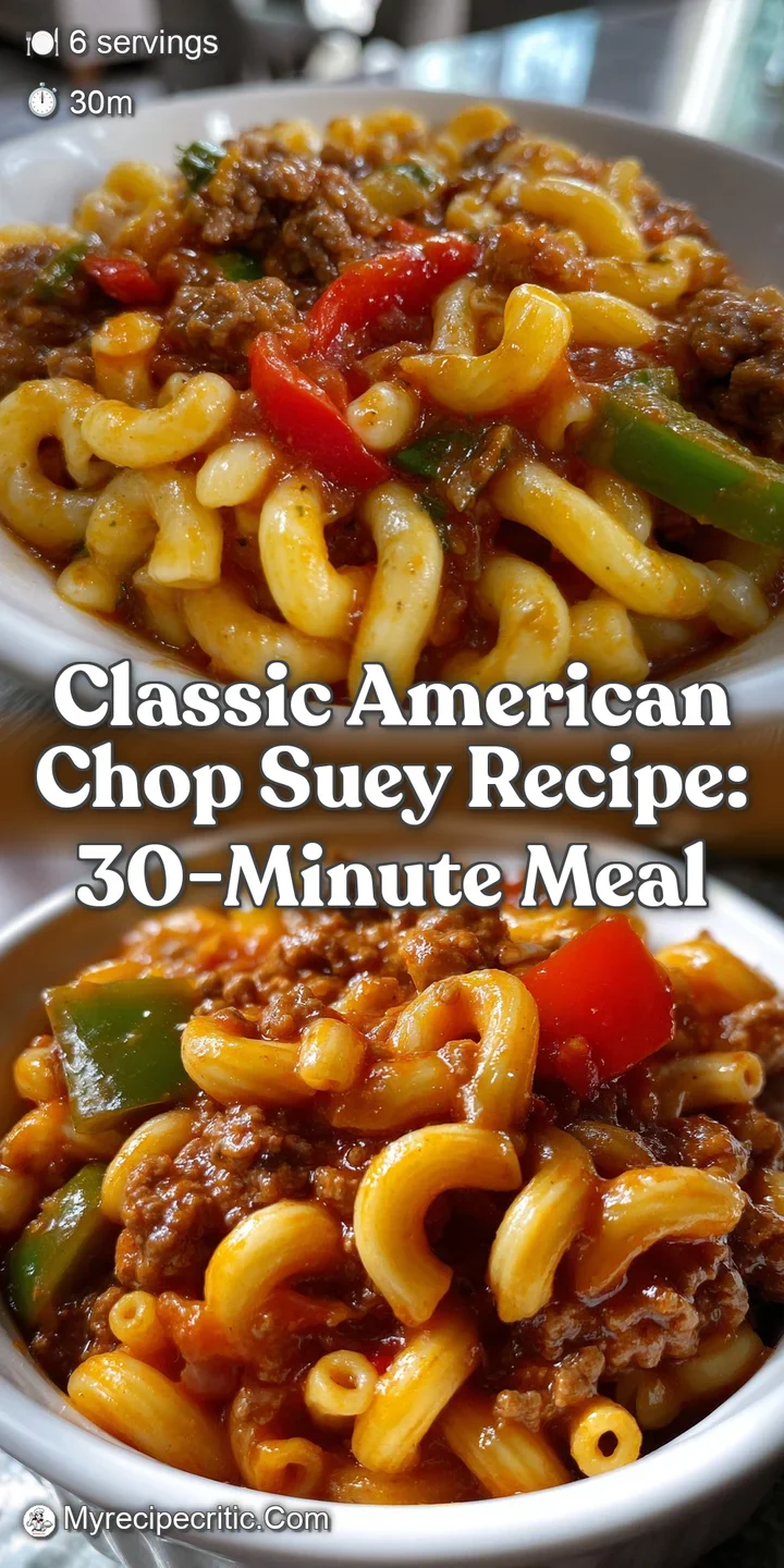 Classic American Chop Suey Recipe: 30-Minute Meal