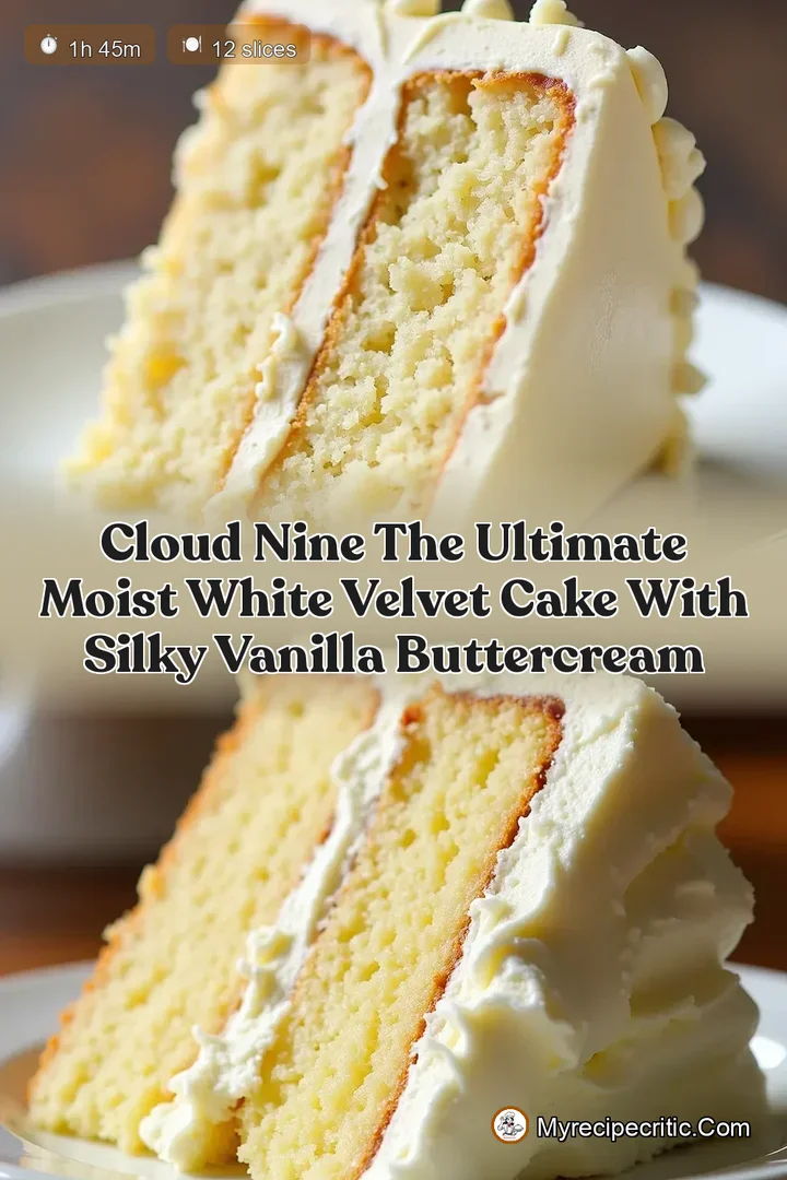 Cloud Nine The Ultimate Moist White Velvet Cake with Silky Vanilla Buttercream