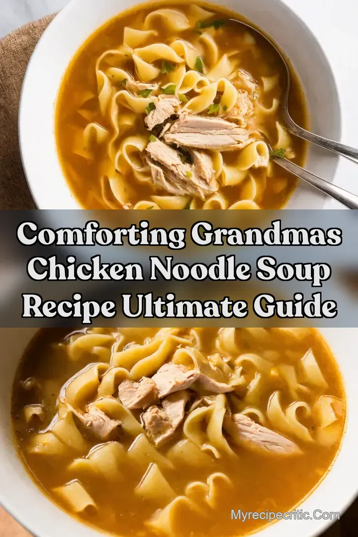 Comforting Grandmas Chicken Noodle Soup Recipe Ultimate Guide