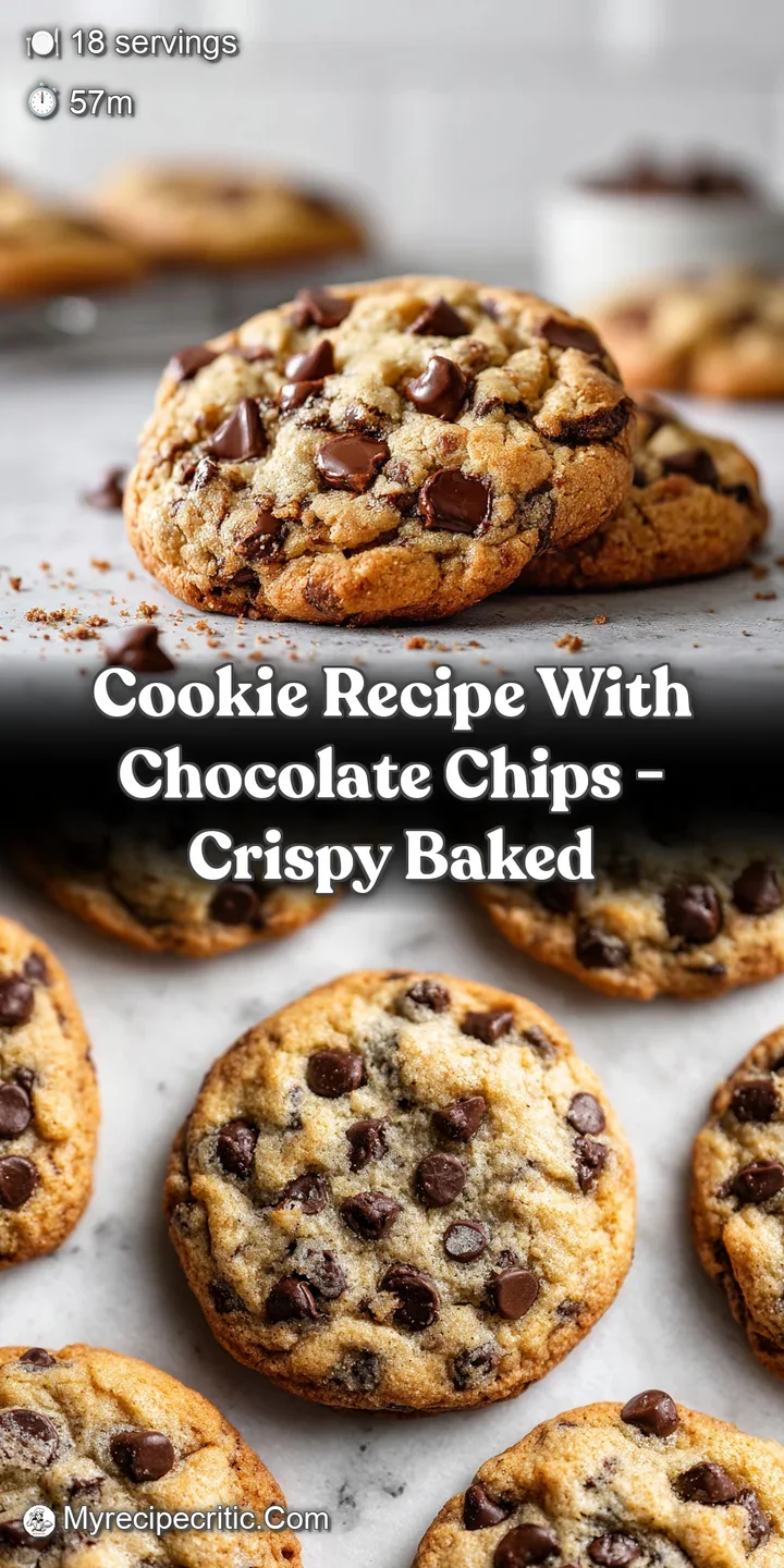 Close-up of a warm chocolate chip cookie, melty chocolate oozing, perfectly crisp golden edges, inviting and delicious loo...