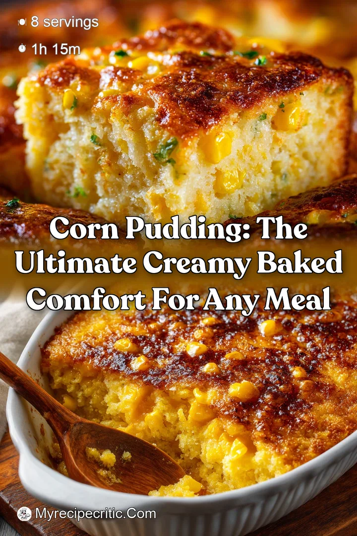 Corn Pudding: The Ultimate Creamy Baked Comfort for Any Meal