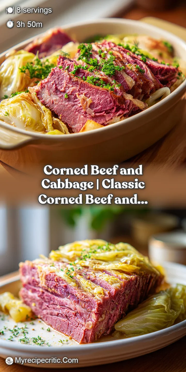 Close-up of flaky corned beef and bright green cabbage, with a hint of steaming warmth.