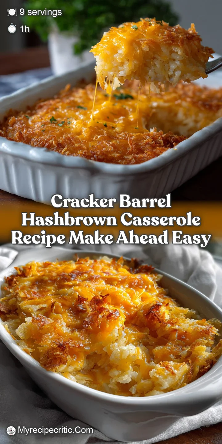 Cracker Barrel Hashbrown Casserole Recipe Make Ahead Easy