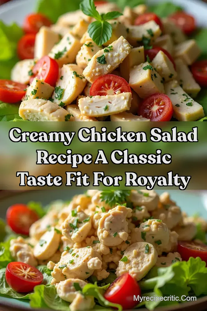 Creamy Chicken Salad Recipe A Classic Taste Fit for Royalty