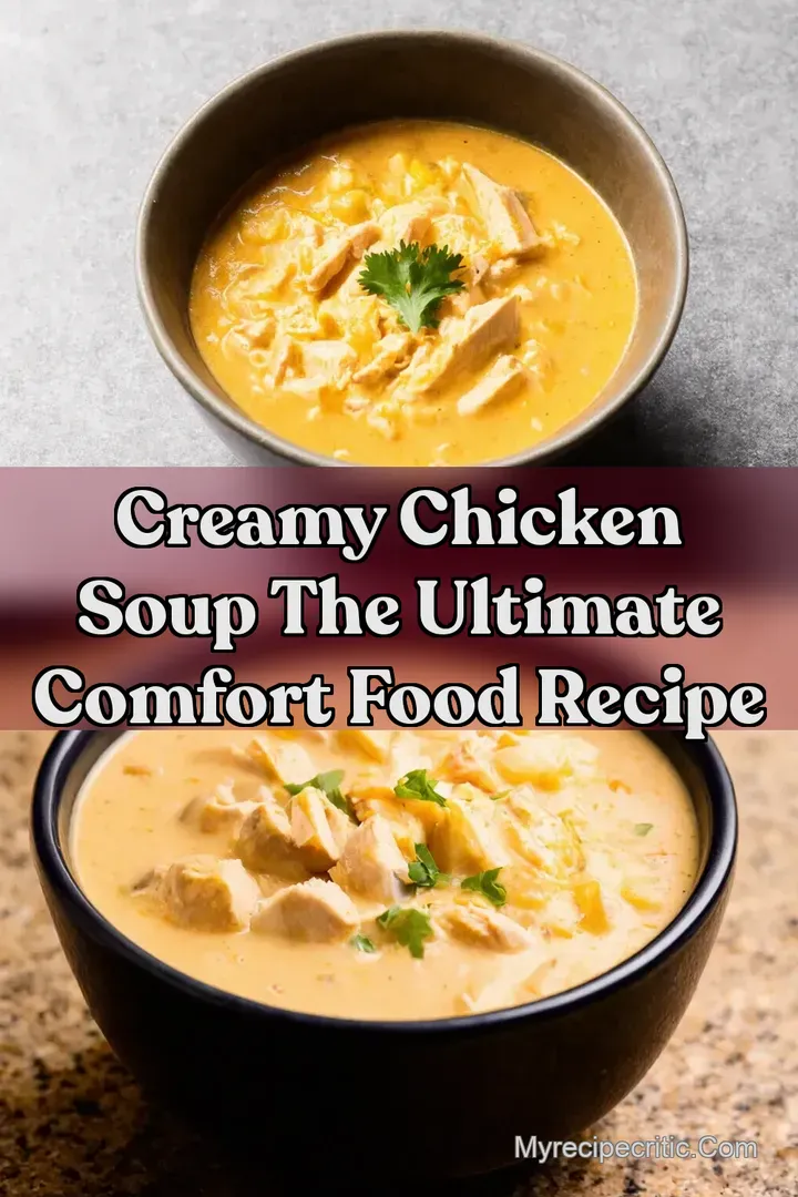 Creamy Chicken Soup The Ultimate Comfort Food Recipe