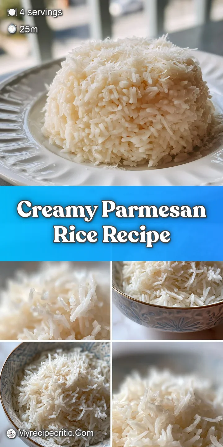 Close-up of glistening, tender parmesan rice, its creamy texture highlighted by a sprinkle of herbs and melted cheese, war...