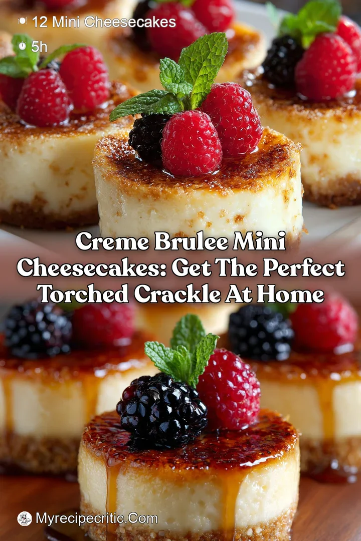 Creme Brulee Mini Cheesecakes: Get the Perfect Torched Crackle At Home