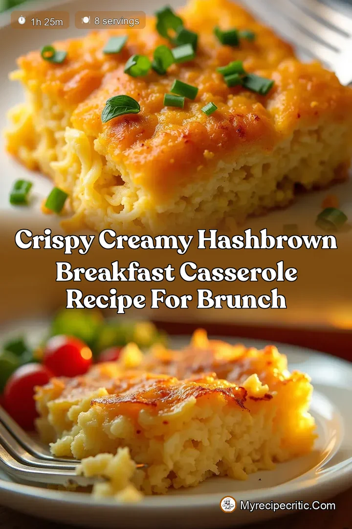 Crispy Creamy Hashbrown Breakfast Casserole Recipe for Brunch