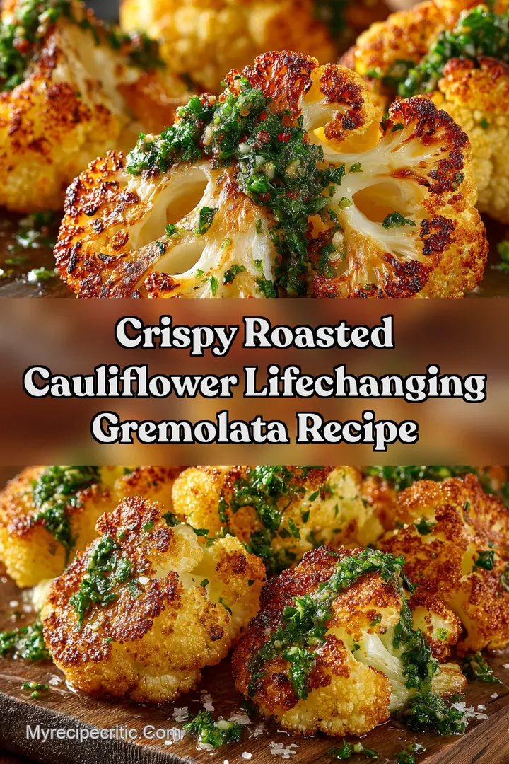 Crispy Roasted Cauliflower LifeChanging Gremolata Recipe