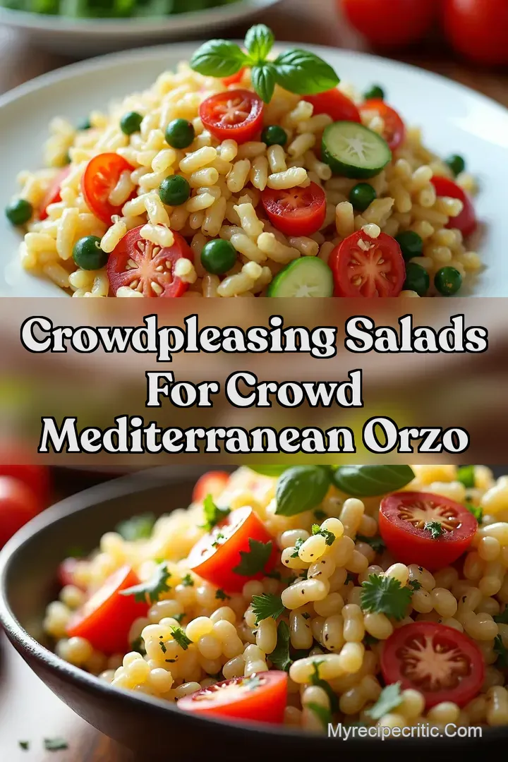CrowdPleasing Salads for Crowd Mediterranean Orzo